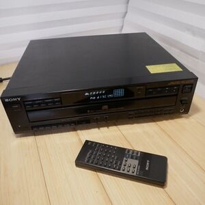 SONY CDP-C625 5-Disc CD Compact Disc Player & Remote DSP 18-BIT DAC 1992 JAPAN